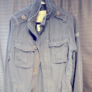 Abercrombie & Fitch Medium Navy Blue Military field Jacket
